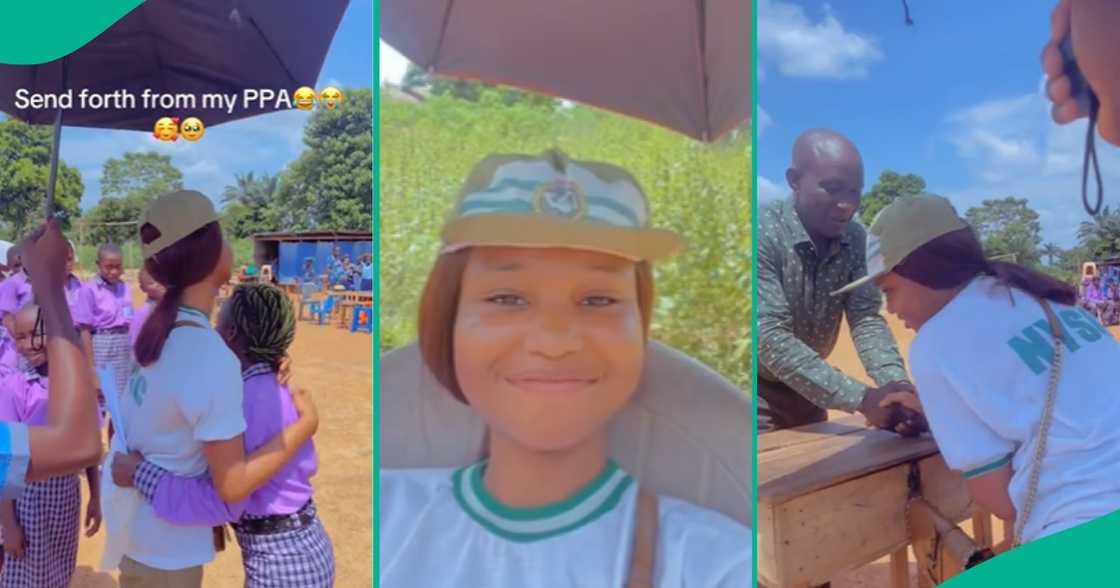 Female NYSC member happy as PPA organises send-forth ceremony for her, pupils’ song amuse netizens Female NYSC member happy as PPA organises send-forth ceremony for her, pupils’ song amuse netizens