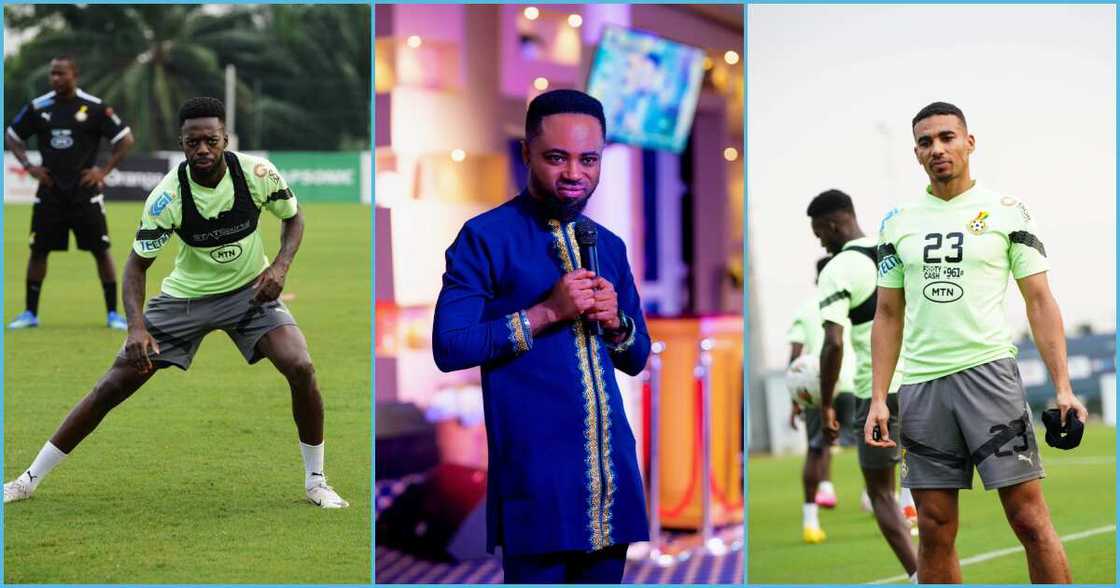 Photo of Inaki Williams, Djiku and Ghanaian pastor Photo of Inaki Williams, Djiku and Ghanaian pastor