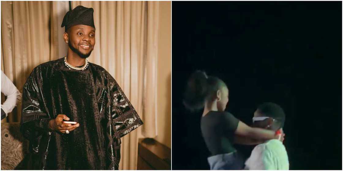 Kizz Daniel and fan Kizz Daniel and fan