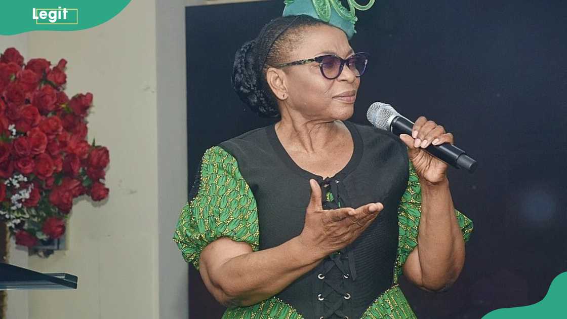 Folorunsho Alakija at a conference Folorunsho Alakija at a conference