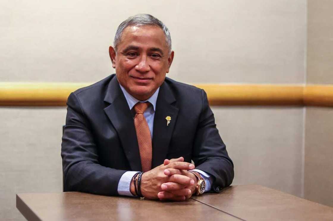 Prime Minister of Belize Juan Antonio "Johnny" Briceno meets with reporters during the World Wildlife Fund's (WWF) High-Level Event "Nature and People: Ambition to Action" in New York Prime Minister of Belize Juan Antonio "Johnny" Briceno meets with reporters during the World Wildlife Fund's (WWF) High-Level Event "Nature and People: Ambition to Action" in New York