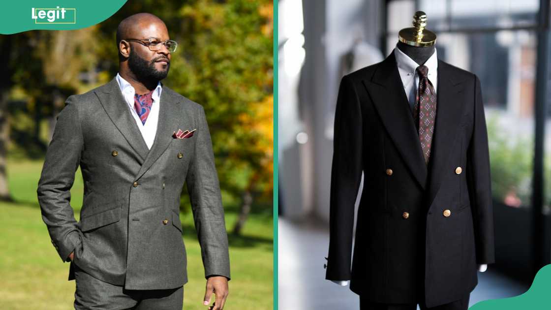 Double-button row suit Double-button row suit