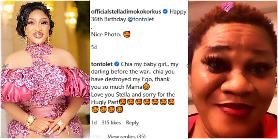 Tonto Dikeh and Stella Dimokokorkus settle their rift