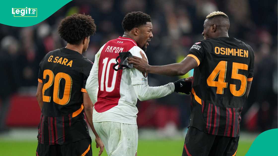 Gabriel Sara, Chuba Akpom, Victor Osimhen, Galatasaray, AFC Ajax, Johan Cruyff Arena, Amsterdam, Netherlands, UEFA Europa League.