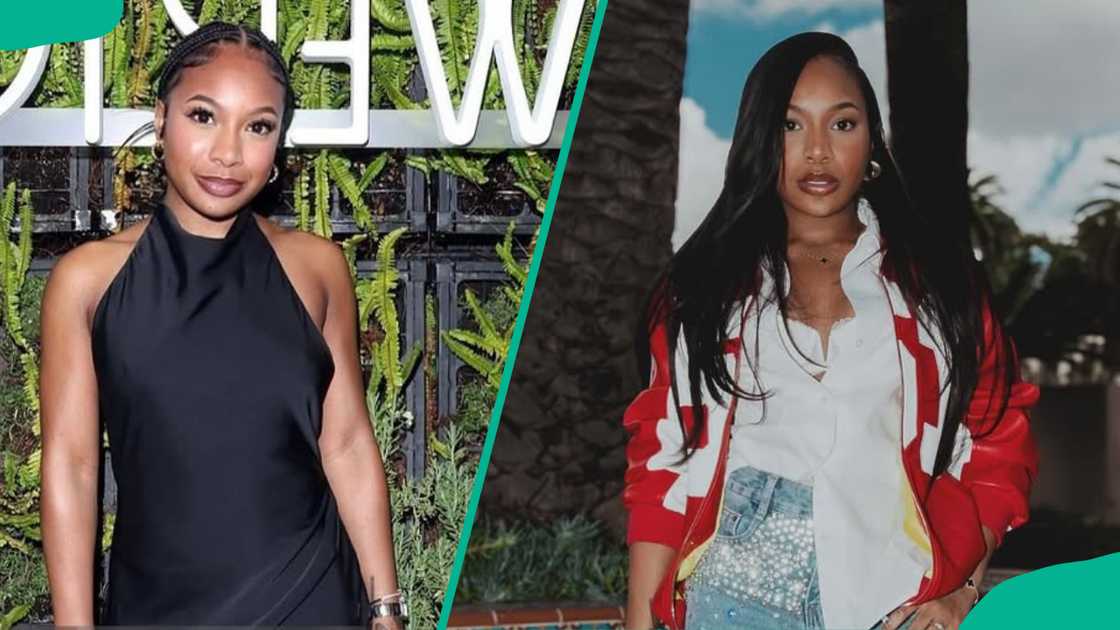 Brooklyn Frost wearing braided hair and a wig