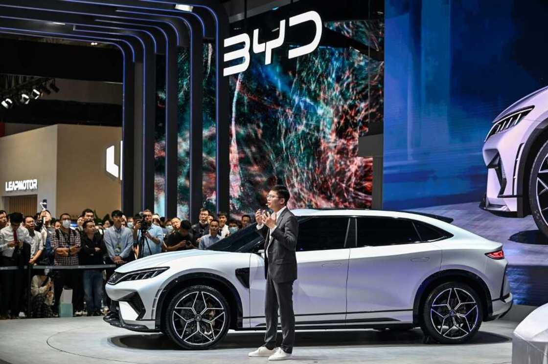 Western automakers are racing to catch up with Chinese competitors in the crucial electric vehicle market at the Shanghai Auto Show Western automakers are racing to catch up with Chinese competitors in the crucial electric vehicle market at the Shanghai Auto Show