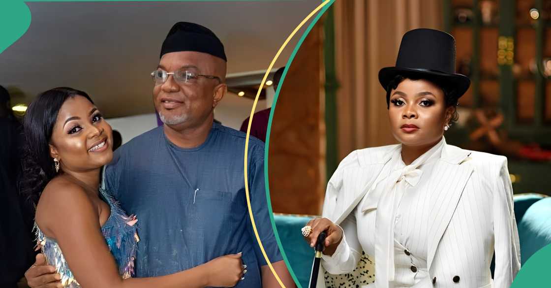 Bimbo Ademoye reacts as father steps into acting for the first time