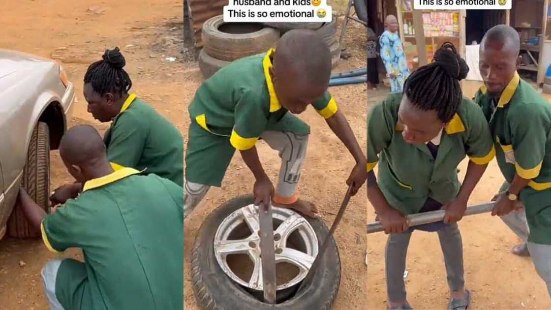 Photo of family who work as vulcanizer Photo of family who work as vulcanizer