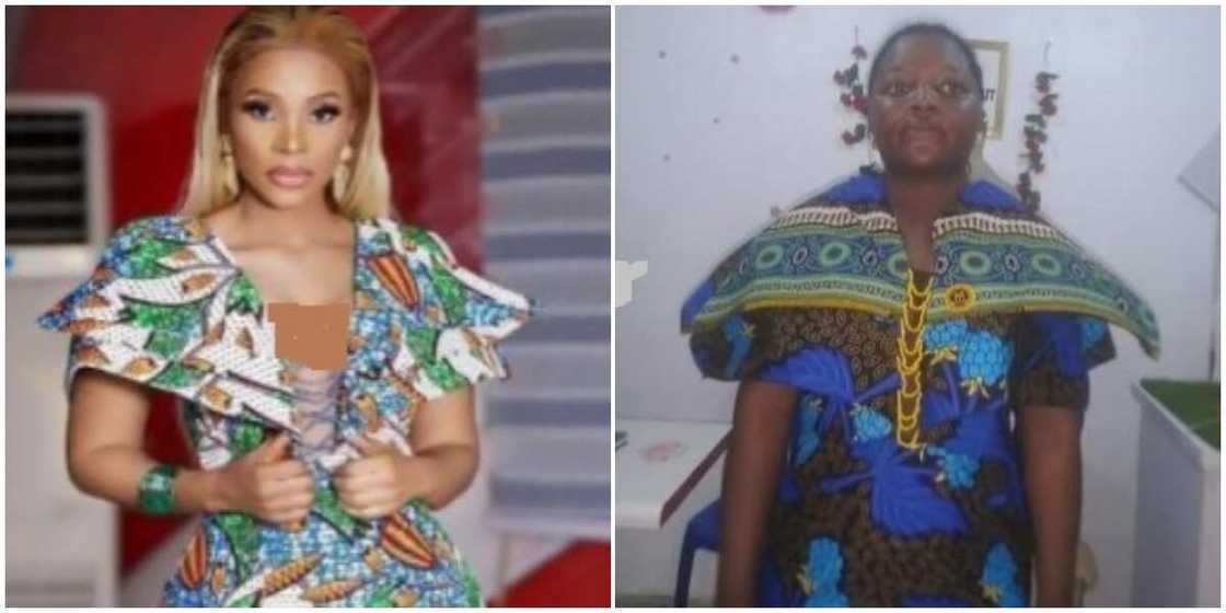 Photos of what a client ordered and what she got from her tailor. Photos of what a client ordered and what she got from her tailor.