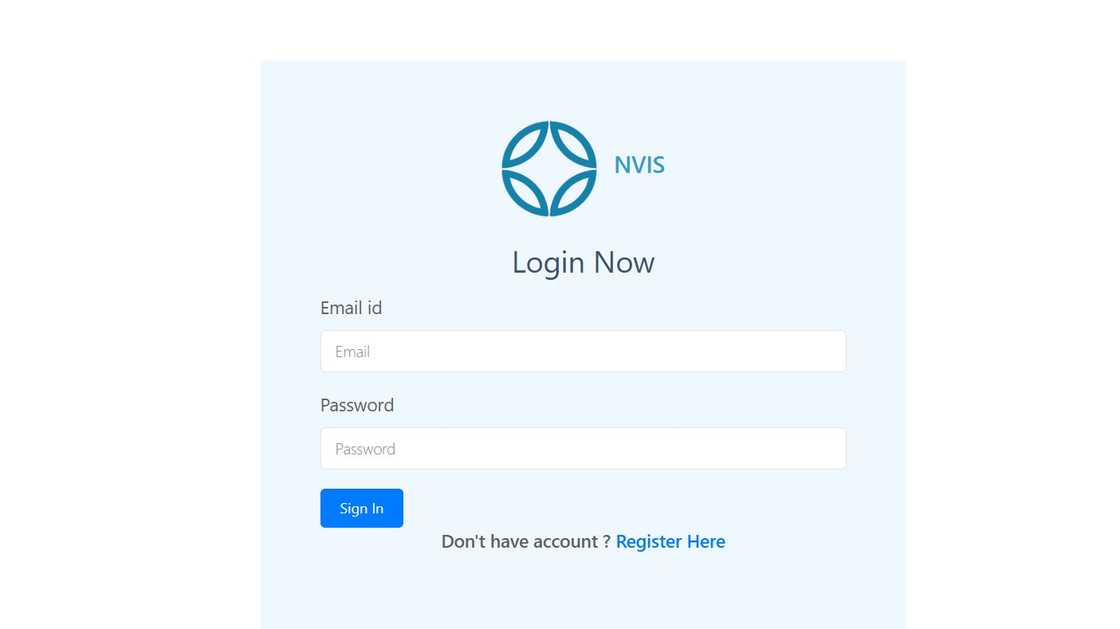 NVIS portal NVIS portal