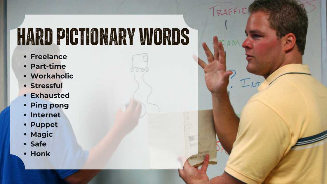 Hard Pictionary words Hard Pictionary words