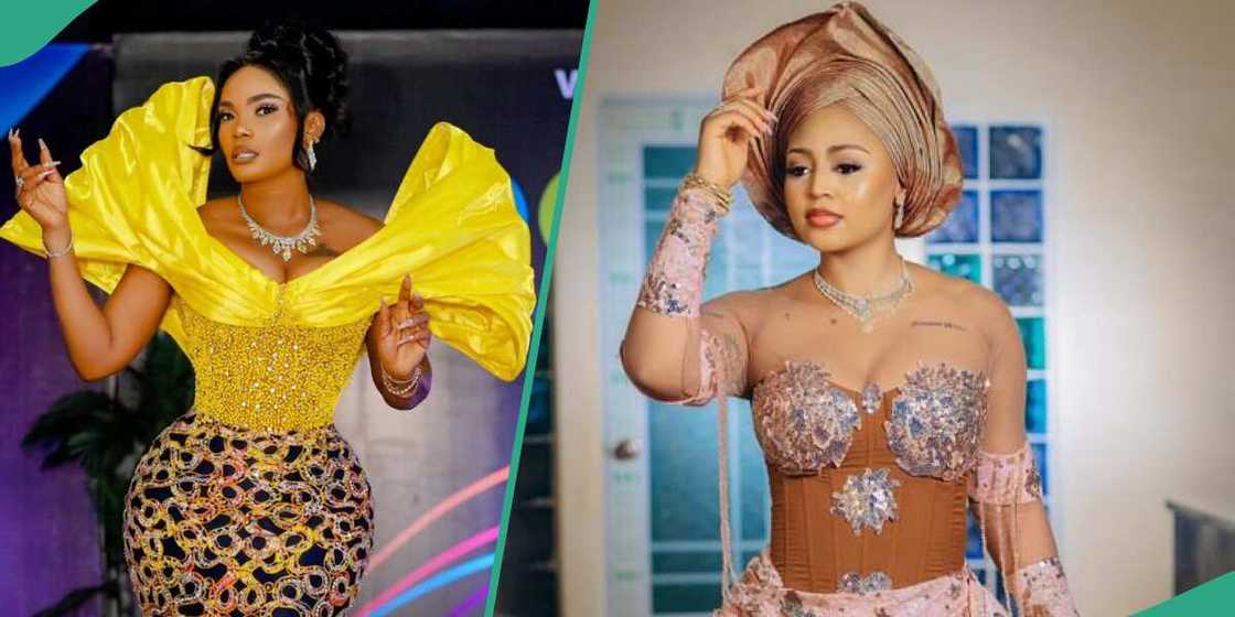 Iyabo Ojo. Regina Daniels, others in corset dress