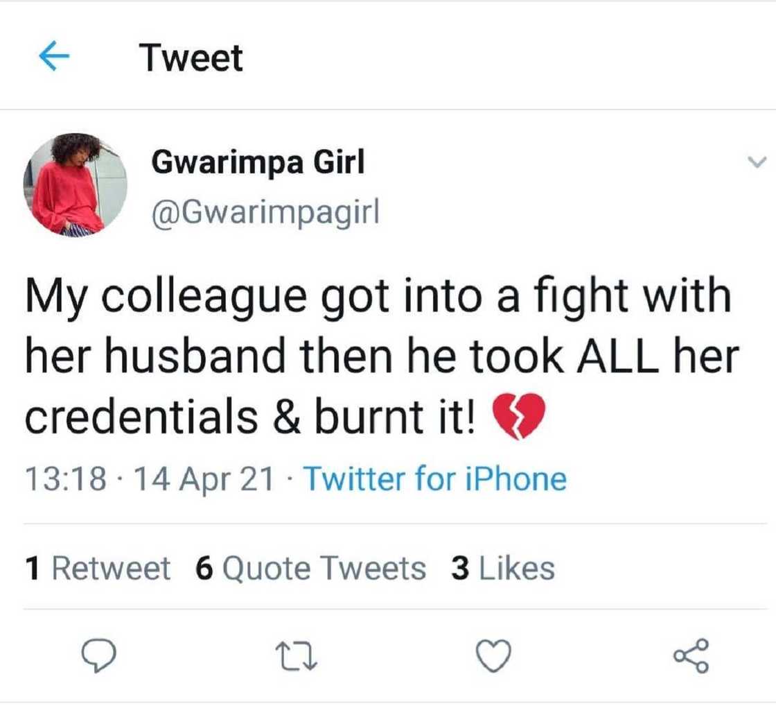 Miji ya kone duk takardun kammala makarantun matarsa bayan fada ya hada su Miji ya kone duk takardun kammala makarantun matarsa bayan fada ya hada su