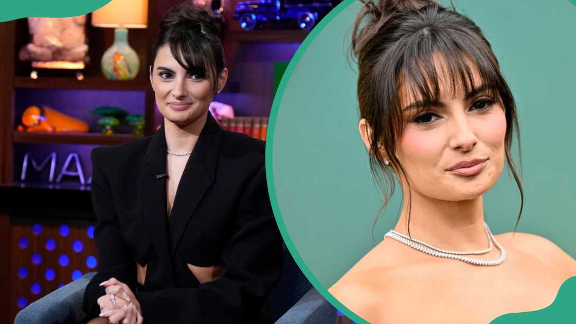 Paige DeSorbo at a media station (L). The reality TV star at an award ceremony (R) Paige DeSorbo at a media station (L). The reality TV star at an award ceremony (R)