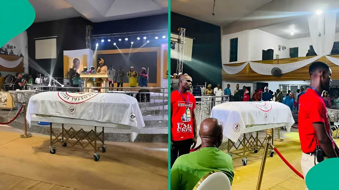 Uma Ukpai’s burial: Man points out something unusual about the casket