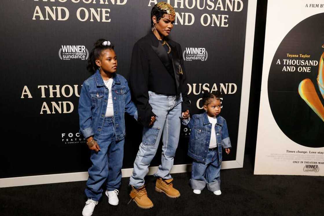 Iman Tayla Shumpert Jr., Teyana Taylor, and Rue Rose Shumpert at AMC Magic Johnson Harlem in New York City Iman Tayla Shumpert Jr., Teyana Taylor, and Rue Rose Shumpert at AMC Magic Johnson Harlem in New York City