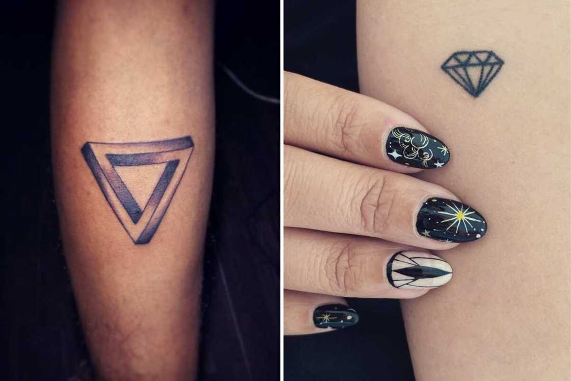 Simple geometric tattoo designs