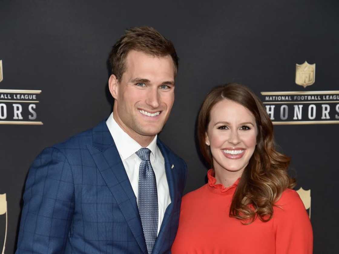 NFL player Kirk Cousins (L ) and Julie Hampton (R) at The Fox Theatre