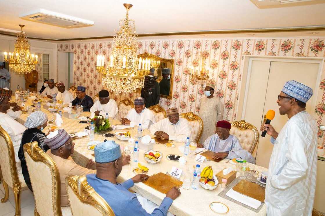 Buhari with members of the judiciary Buhari with members of the judiciary