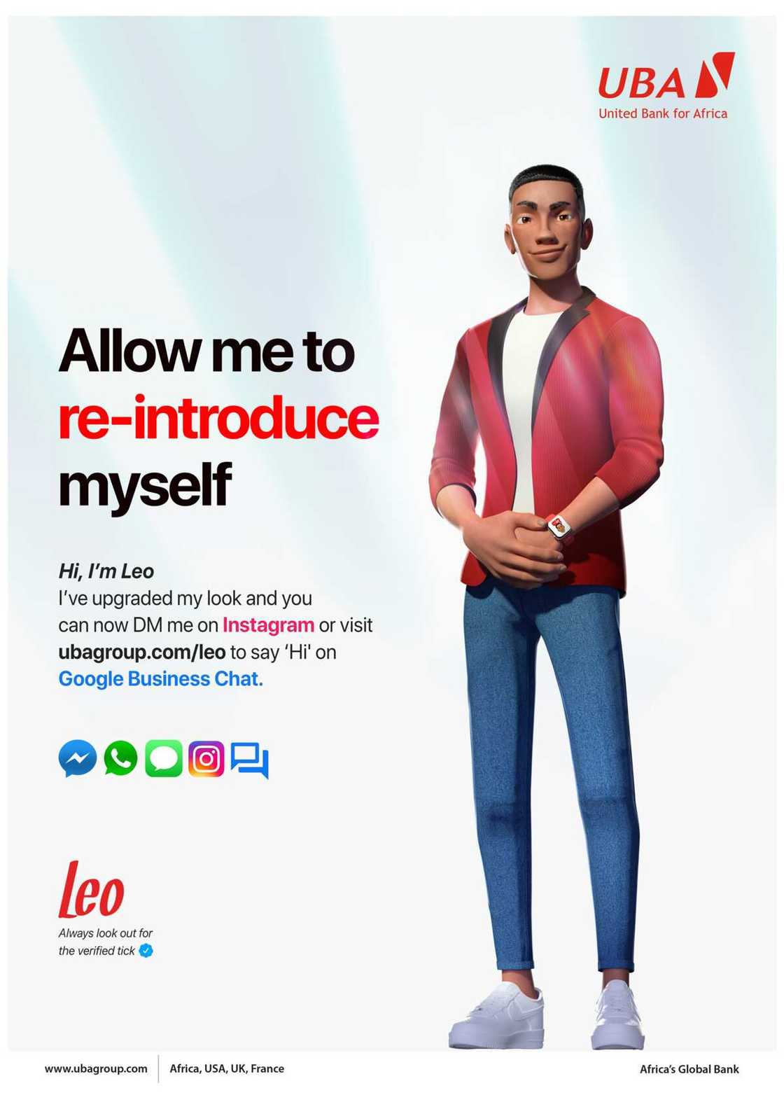 UBA Upgrades Chatbot Features, as Leo Launches Service on Instagram, Google Business Chat UBA Upgrades Chatbot Features, as Leo Launches Service on Instagram, Google Business Chat