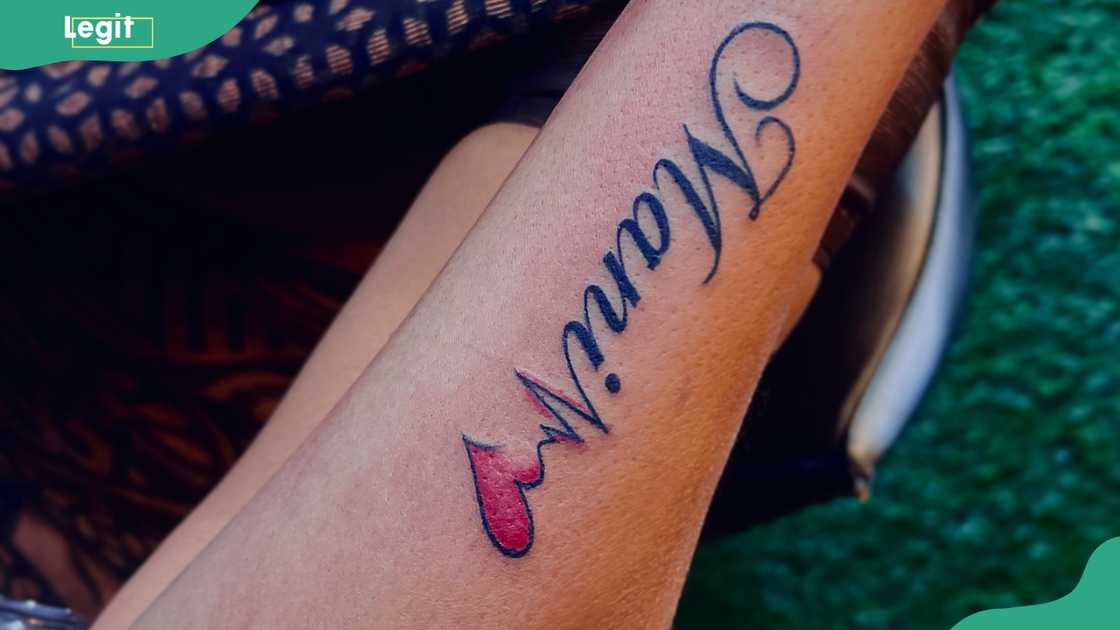 Husband name tattoo for wife