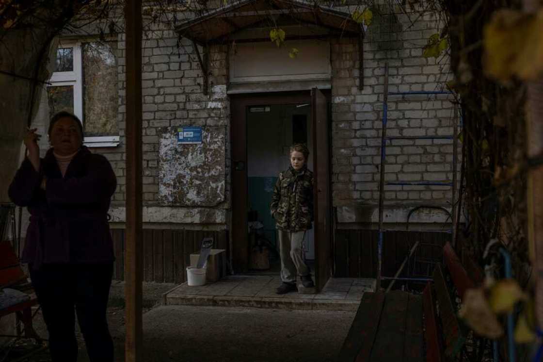 Few children are seen on the streets of Bakhmut