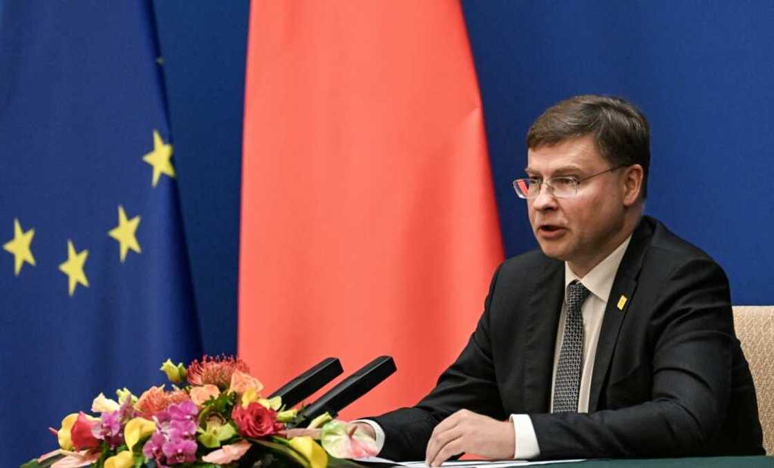 Valdis Dombrovskis said it was 'positive' to engage with Chinese authorities Valdis Dombrovskis said it was 'positive' to engage with Chinese authorities