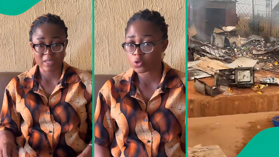 Nigerian man allegedly sets his wife's shop on fire.