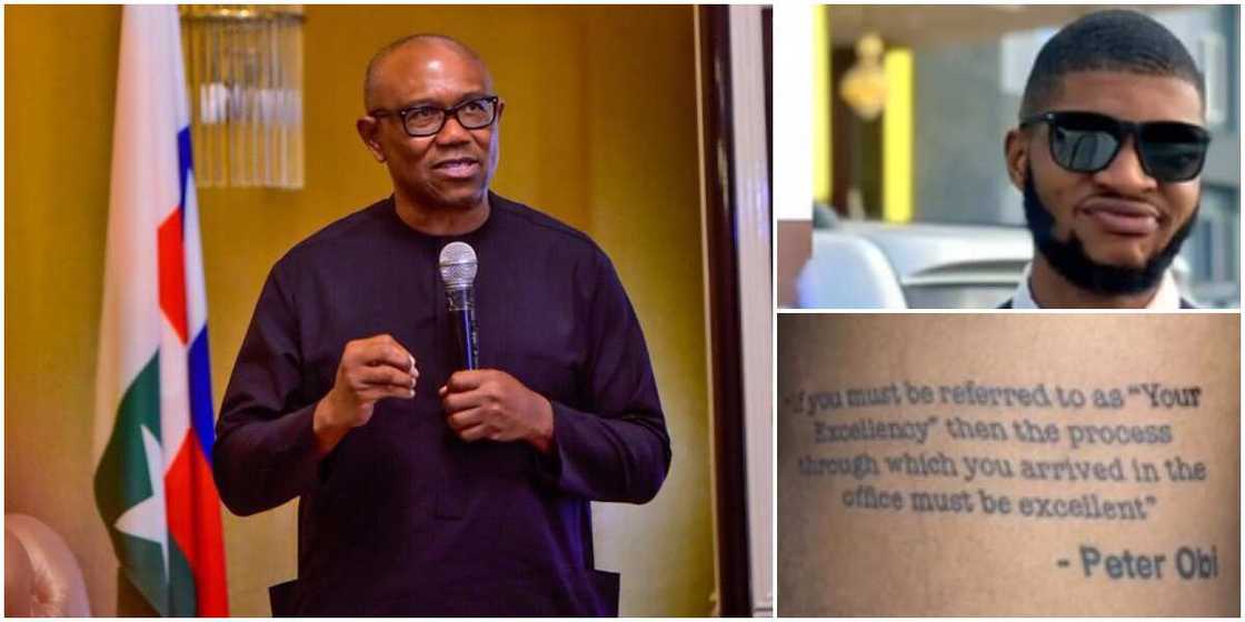 Peter Obi and fan Peter Obi and fan