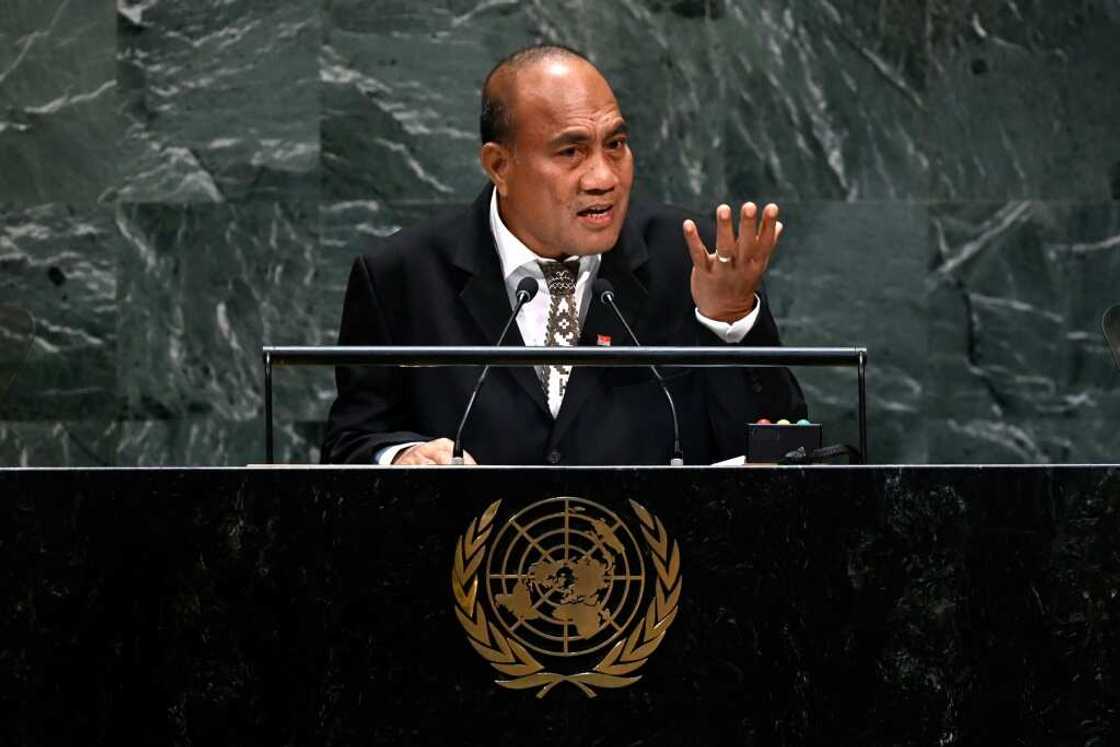 Kiribati President Taneti Maamau, seen here in 2019, said his nation was quitting the Pacific Islands Forum Kiribati President Taneti Maamau, seen here in 2019, said his nation was quitting the Pacific Islands Forum
