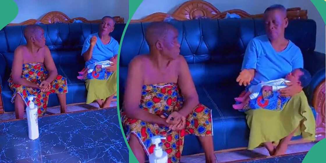 Lady flaunts her mother and mother-in-law. Lady flaunts her mother and mother-in-law.