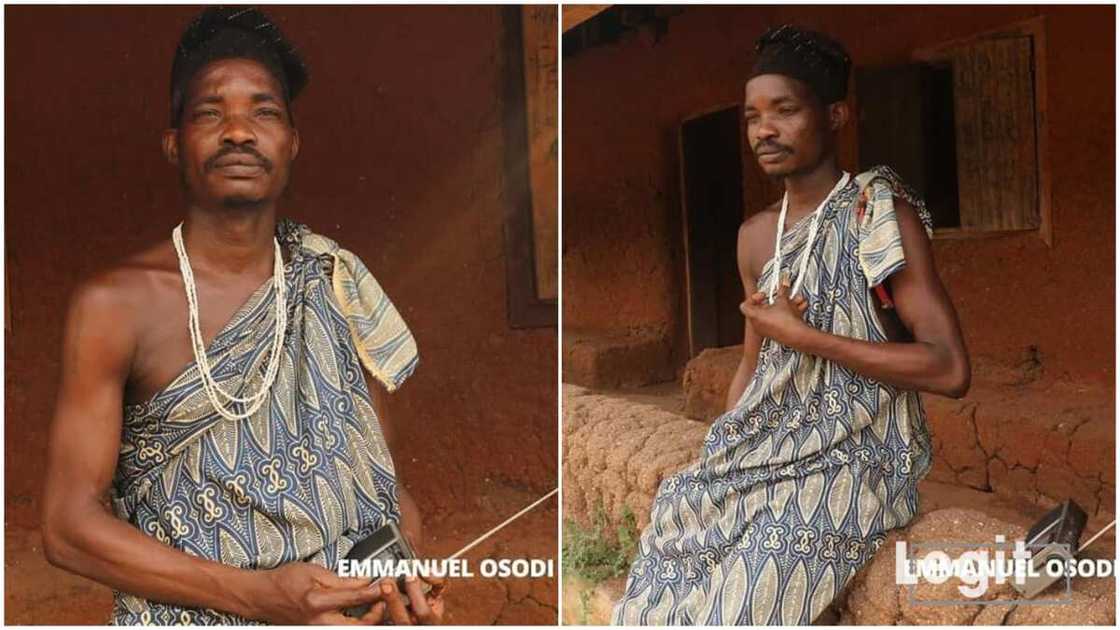 I won't wear any cloth till death comes - Nigerian traditionalist makes revelation in new video