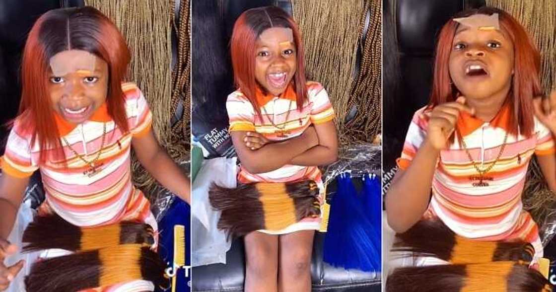 Little girl advertises mum's hair Little girl advertises mum's hair