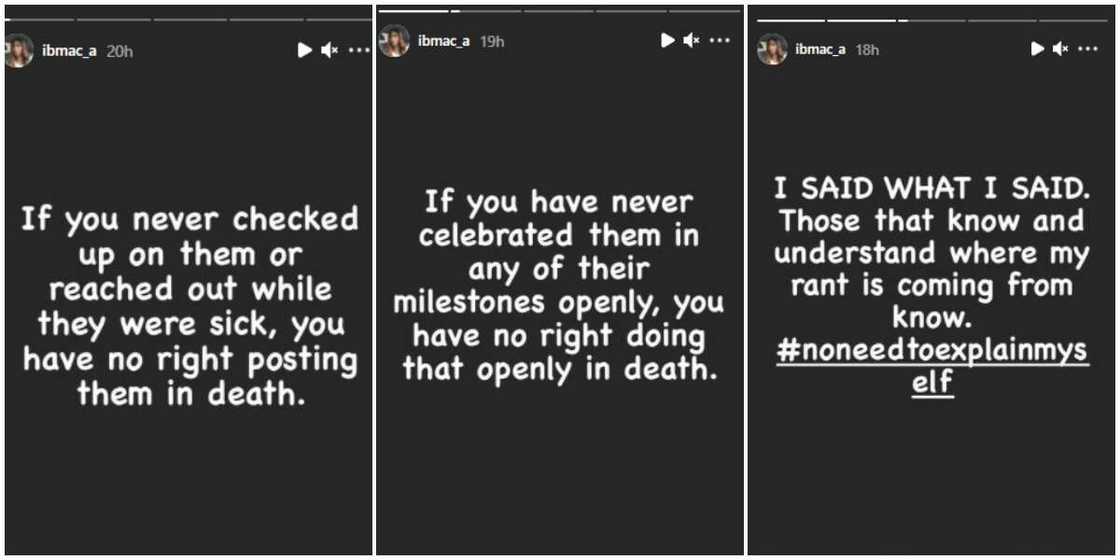 Screenshots o her posts. Screenshots o her posts.