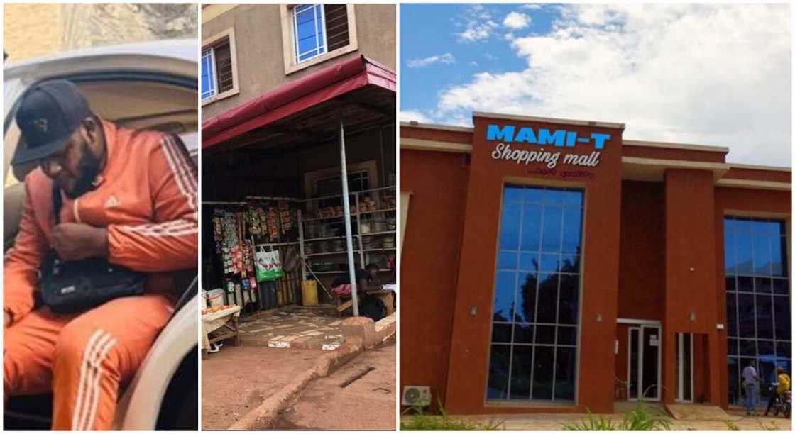 Photos of a shopping mall Nigerian man Buchi David Jideofo said he built for his mother in Lagos.