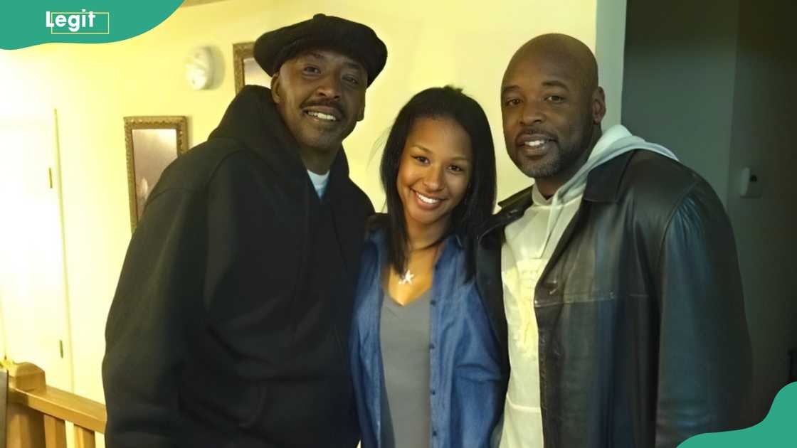 Jerrold Brinson (L), Savannah James (C) Eric Brinson (R) in the house