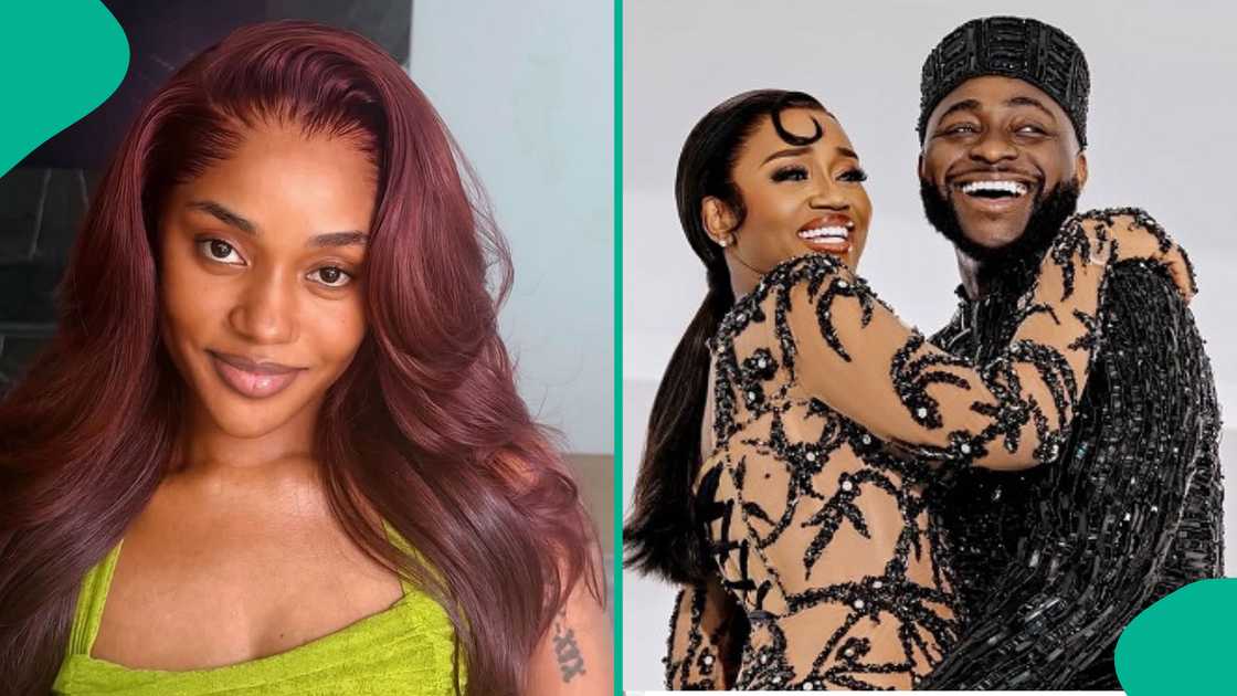 Davido's wife Chioma's look without makeup trends.