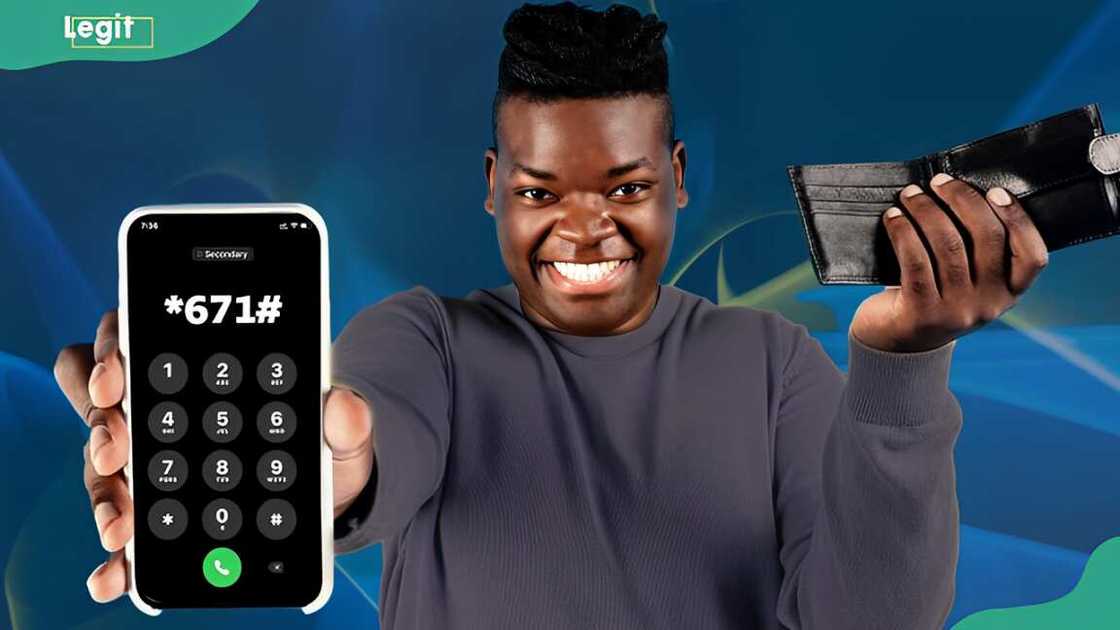 A person showcasing MoMo USSD code A person showcasing MoMo USSD code