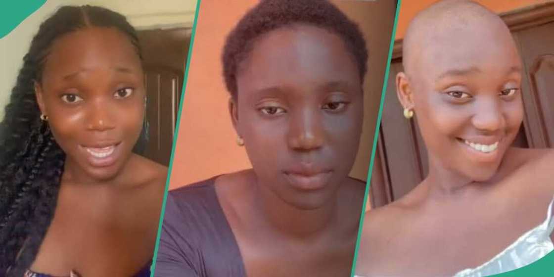 Hair Vendor shaves her head as nobody agrees to buy hair from her