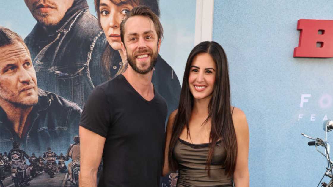 Aaron Nosler and Michelle Saniei at TCL Chinese Theatre in Hollywood, California. Aaron Nosler and Michelle Saniei at TCL Chinese Theatre in Hollywood, California.
