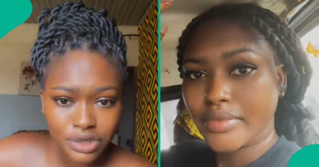 Nigerian lady seeks advice from netizens after seeing strange lines on her head. Nigerian lady seeks advice from netizens after seeing strange lines on her head.
