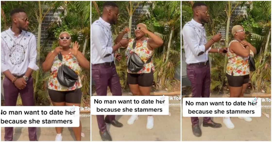 Pretty lady who stammers, men, date Pretty lady who stammers, men, date