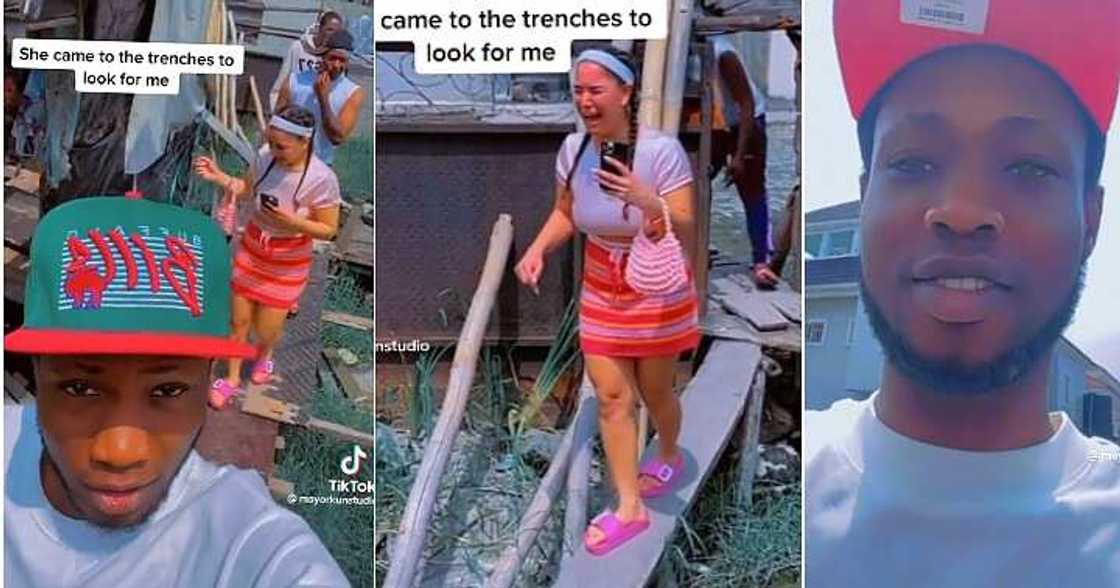 Trenches, oyinbo lady,Nigerian man, visit Trenches, oyinbo lady,Nigerian man, visit
