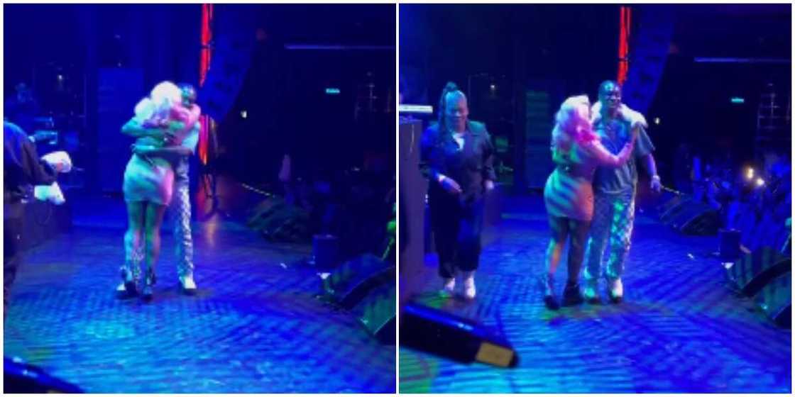 Sweet moment DJ Cuppy surprised Zlatan on stage in London Sweet moment DJ Cuppy surprised Zlatan on stage in London