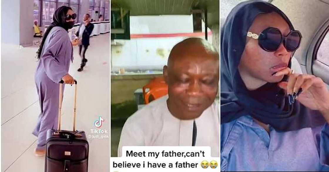 Lady reunites with Dad, 24 years, separation Lady reunites with Dad, 24 years, separation