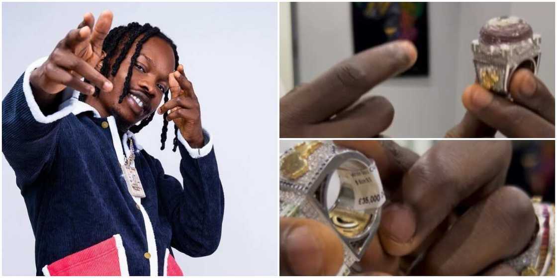 Naira Marley's new ring Naira Marley's new ring