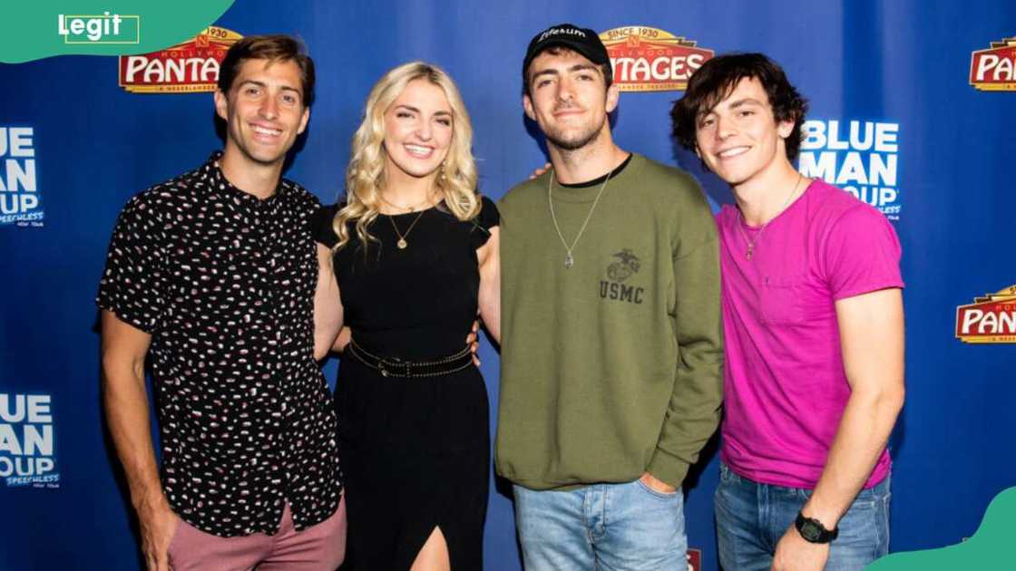 Ross Lynch and his siblings Rocky, Rydel, Riker at the Pantages Theatre