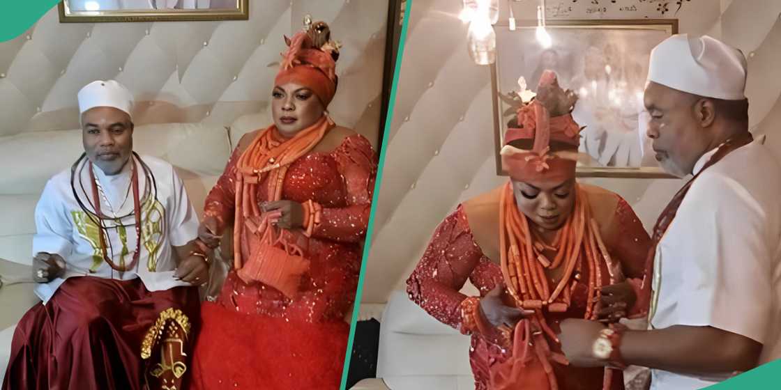 Edo couple look lovely in their attire Edo couple look lovely in their attire