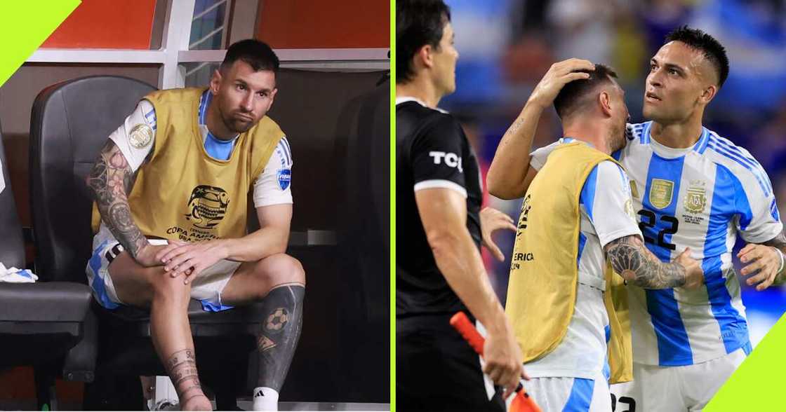 How 'limping' Lionel Messi celebrated Lautaro Martinez's winner against Colombia