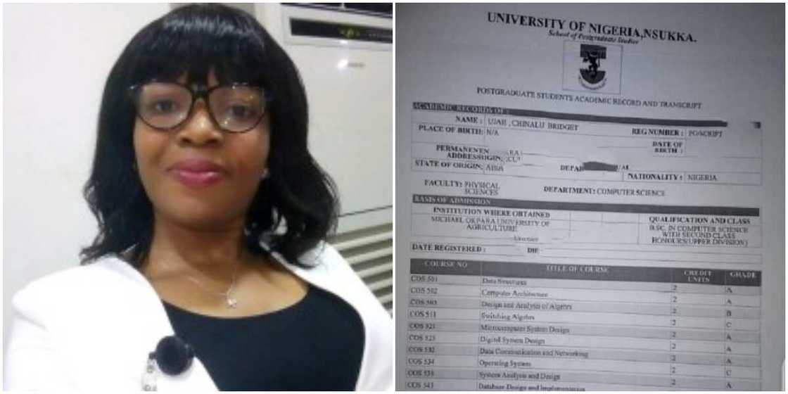 Joy as Nigerian lady celebrates bagging master's degree, showcases her fine results Joy as Nigerian lady celebrates bagging master's degree, showcases her fine results